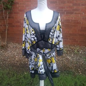 Lane Bryant Kimono Blouse Floral 22/24